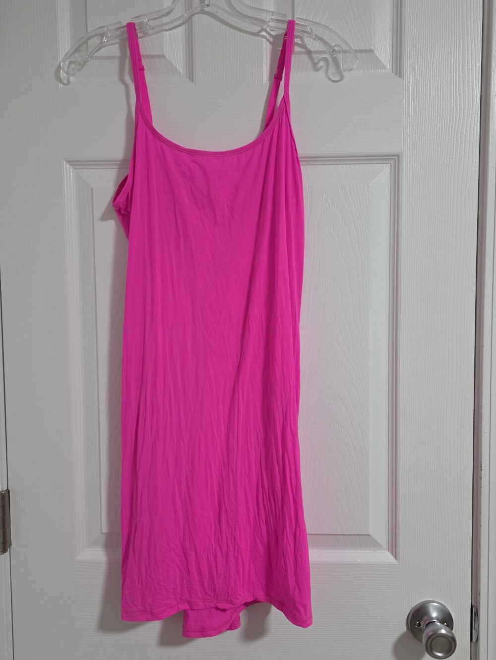 SKIMS XL Womens Hot Pink Scoop Neck Slip Dress